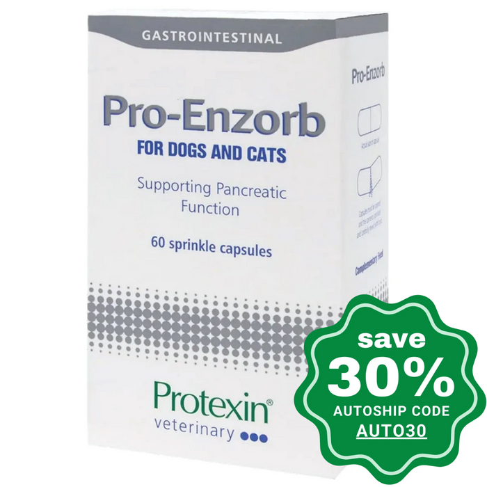 Protexin - Pro-Enzorb Pancreatic Health For Dogs & Cats 60 Capsules