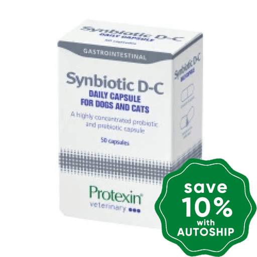 Protexin - Synbiotic D-C Prebiotic For Dogs & Cats 180Mg X 50 Capsules