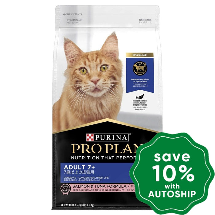 Purina - Pro Plan Adult 7+ Dry Cat Food Salmon & Tuna 1.5Kg Cats