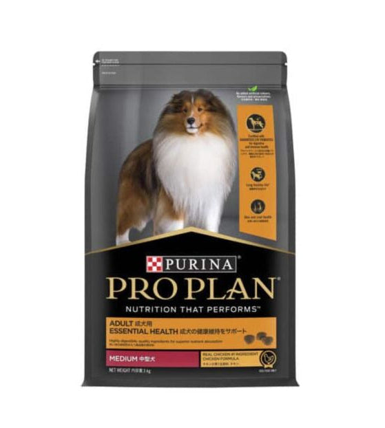 Purina - Pro Plan Medium Adult Essential Health Dry Dog Food Chicken 15Kg Dogs