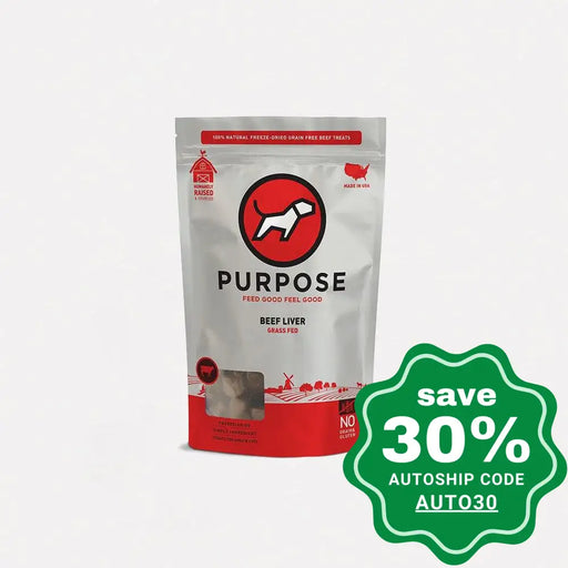 Purpose - Freeze Dried Dogs & Cats Treats Single Protein Beef Liver 3Oz