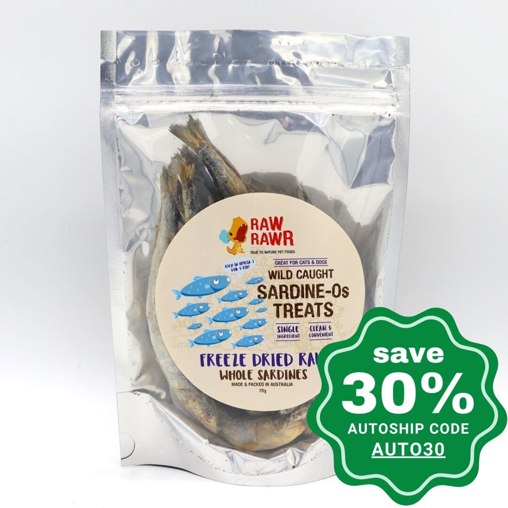 Raw Rawr - Freeze Dried Dog & Cat Treats - Wild Caught Sardine - 70G - PetProject.HK