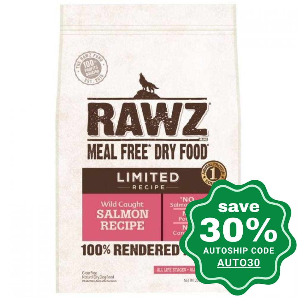 Rawz - Dry Food For Dogs Meal Free Limited Wild Caught Salmon Recipe 20Lb