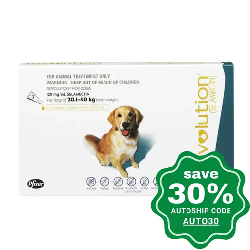 Revolution - Topical Solution For Large Dogs 40.1-85Lb (Green) 240Mg 3Pcs