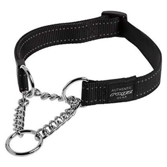 Rogz - Collars Utility Half Check Medium / Black Dogs