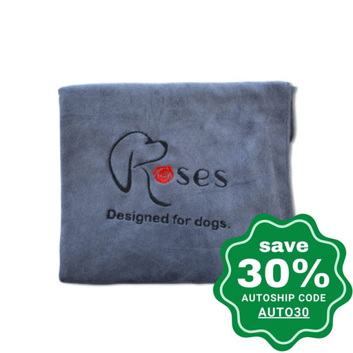 Roses - Microfibre Towel - Grey - PetProject.HK