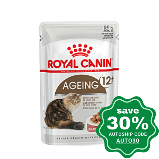 Royal Canin - Adult Cat Wet Food - Ageing 12+ (Gravy) in Pouch - 85G (Box of 12) - PetProject.HK