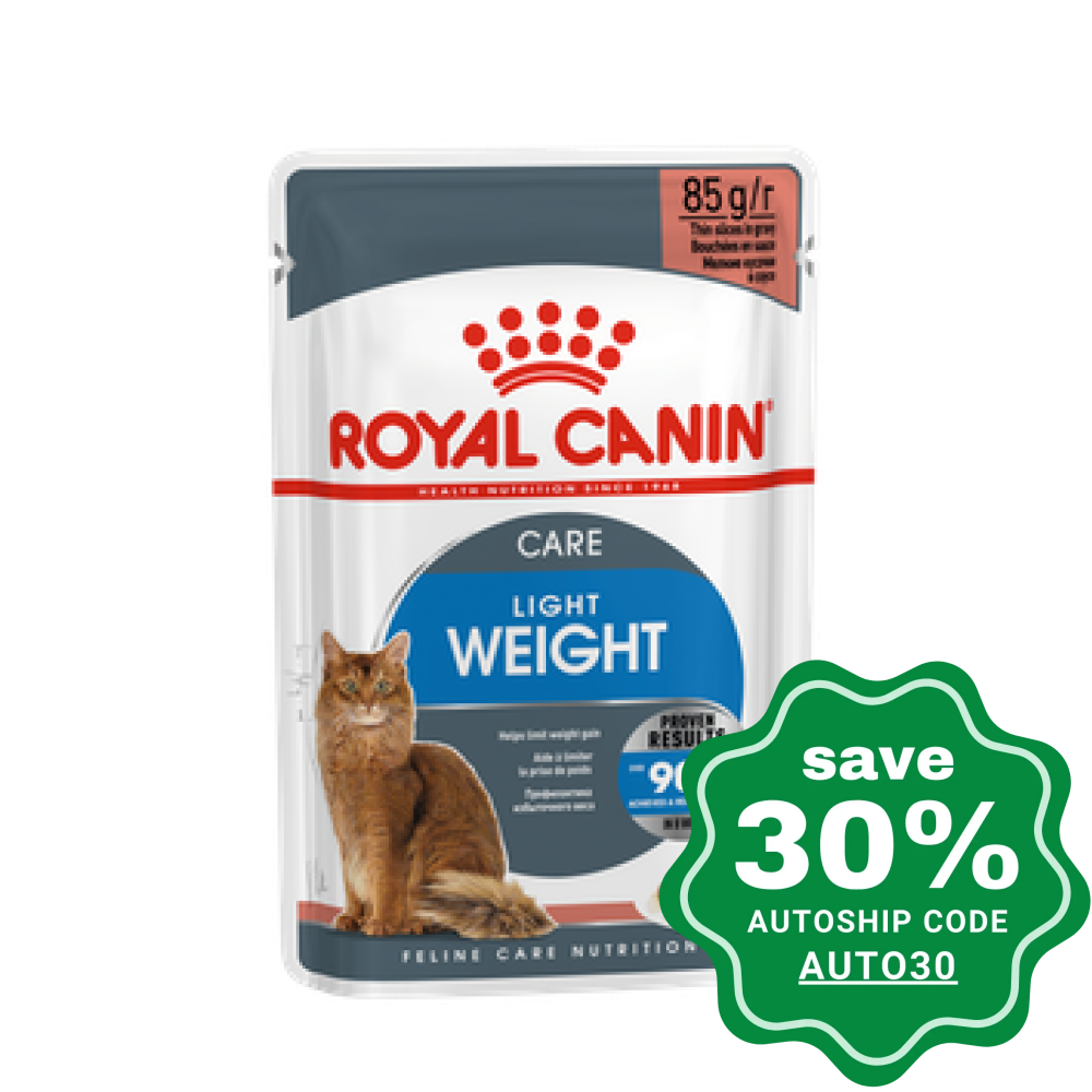 Royal Canin - Adult Cat Wet Food Light Weight Care Pouch (Gravy) 85G (Box Of 12) Cats