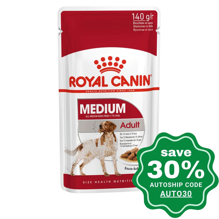 Royal Canin - Medium Adult Wet Dog Food 140G (Min. 10 Pouches) Dogs