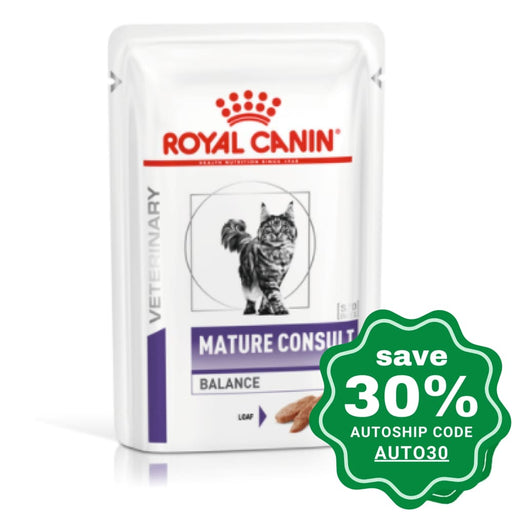 Royal Canin - Vet Care Nutrition Loaf Pouch Wet Food For Mature Consult Balance Cats 85G (Min. 12