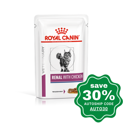 Royal Canin - Veterinary Diet Renal Pouches For Cats Chicken 85G (Min. 12 Pouches)
