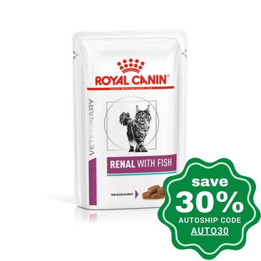 Royal Canin - Veterinary Diet Renal Pouches For Cats Fish 85G (Min. 12 Pouches)