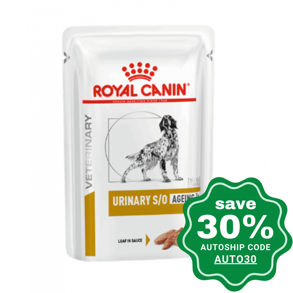 Royal Canin - Veterinary Diet Urinary Ageing 7 Loaf Pouches for Dogs - 85G (min. 12 Pouches) - PetProject.HK