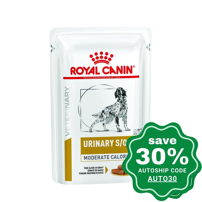 Royal Canin - Veterinary Diet Urinary Moderate Calorie Loaf Pouches for Dogs - 100G (min. 12 Pouches) - PetProject.HK