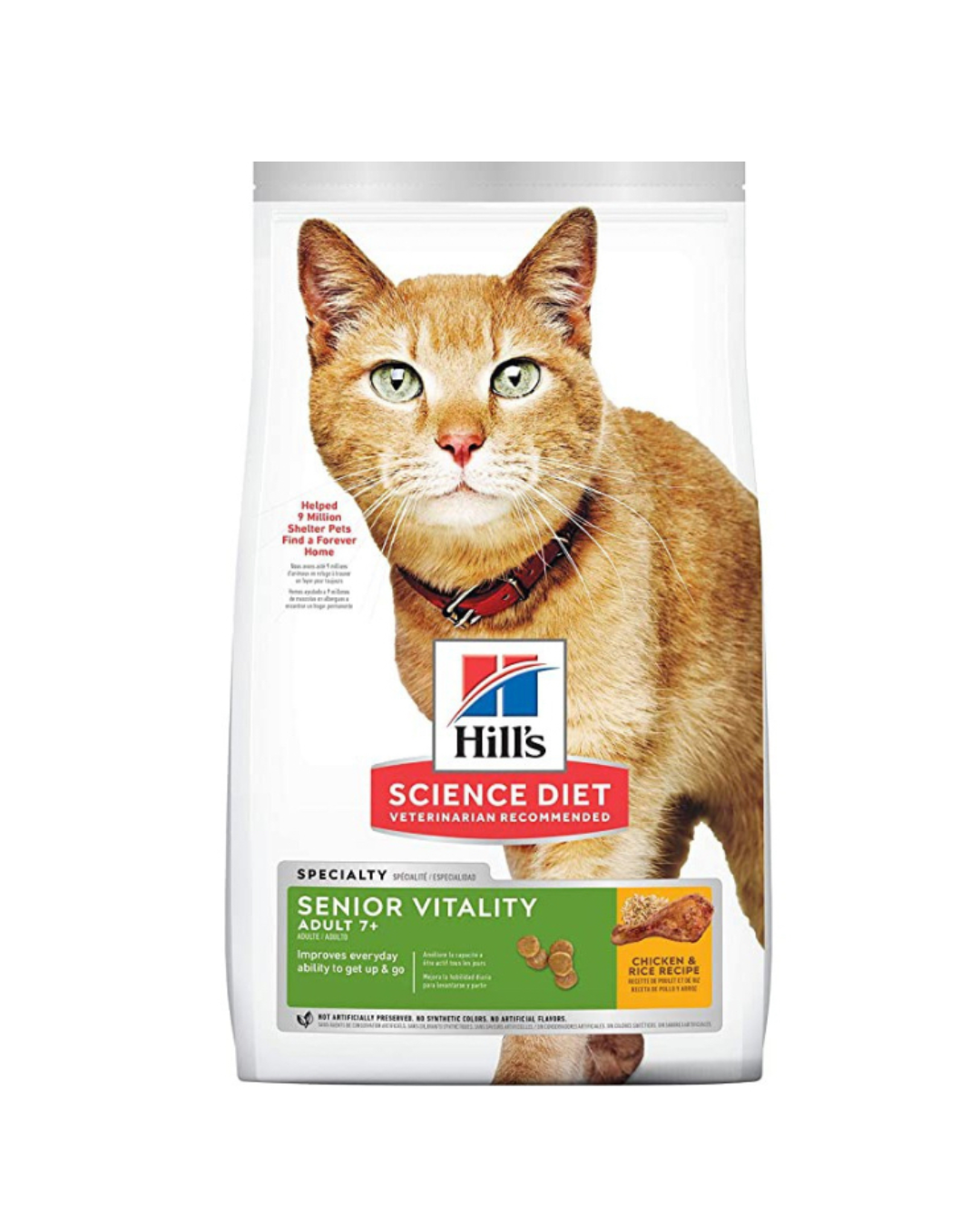 Hill's Science Diet - Dry Cat Food - Adult 7+ Senior Vitality Chicken & Rice - 3LBs - PetProject.HK