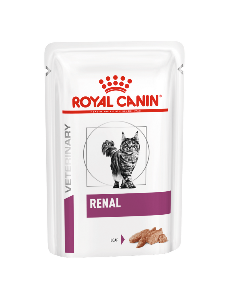 Royal Canin - Veterinary Diet Renal Loaf Pouch Wet Food For Cats - 85G (Min. 12 Pouches)