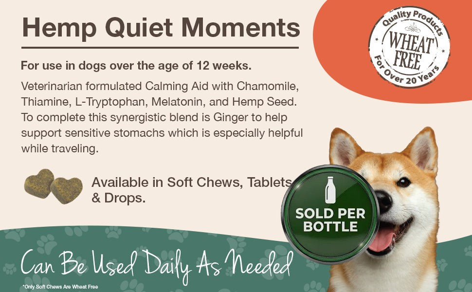NaturVet Quiet Moments Hemp - Soft Chew 180's - 1 Bottle