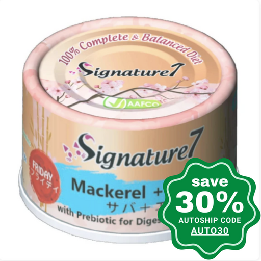 Signature7 - Grain Free Cat Wet Food Friday Digestion & Gut Health Mackerel + Shrimp Favor 70G (Min.