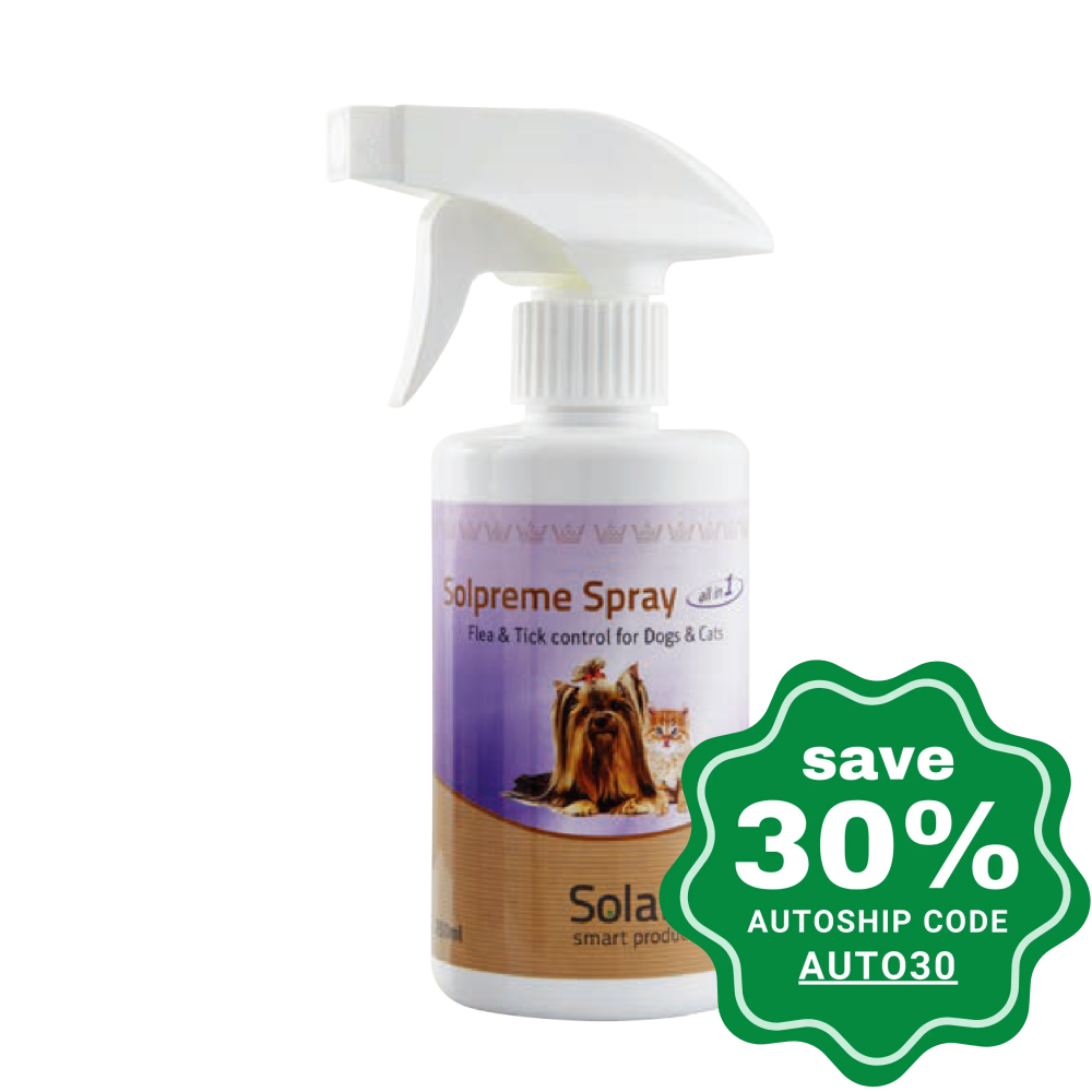 Solano - Natural Anti Flea Tick & Fly Spray 250Ml Dogs Cats