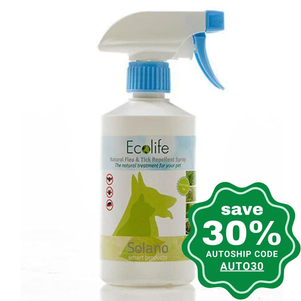 Solano - Natural Flea Tick & Fly Repellent Spray 300Ml Dogs Cats