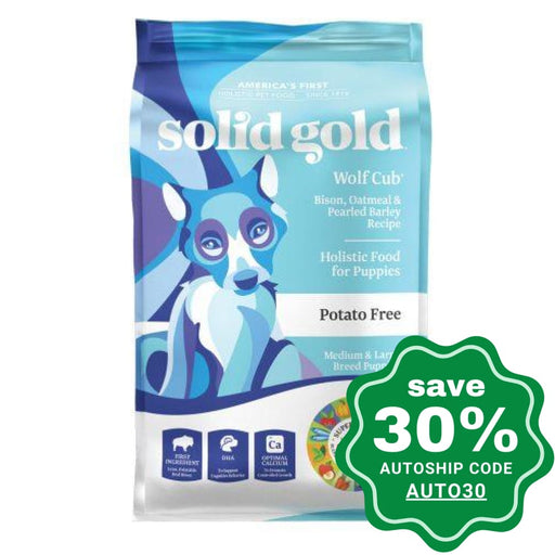 Solid Gold - Dry Dog Food - Puppy - Medium & Large Breeds - Wolf Cub with Bison - 24LB - PetProject.HK