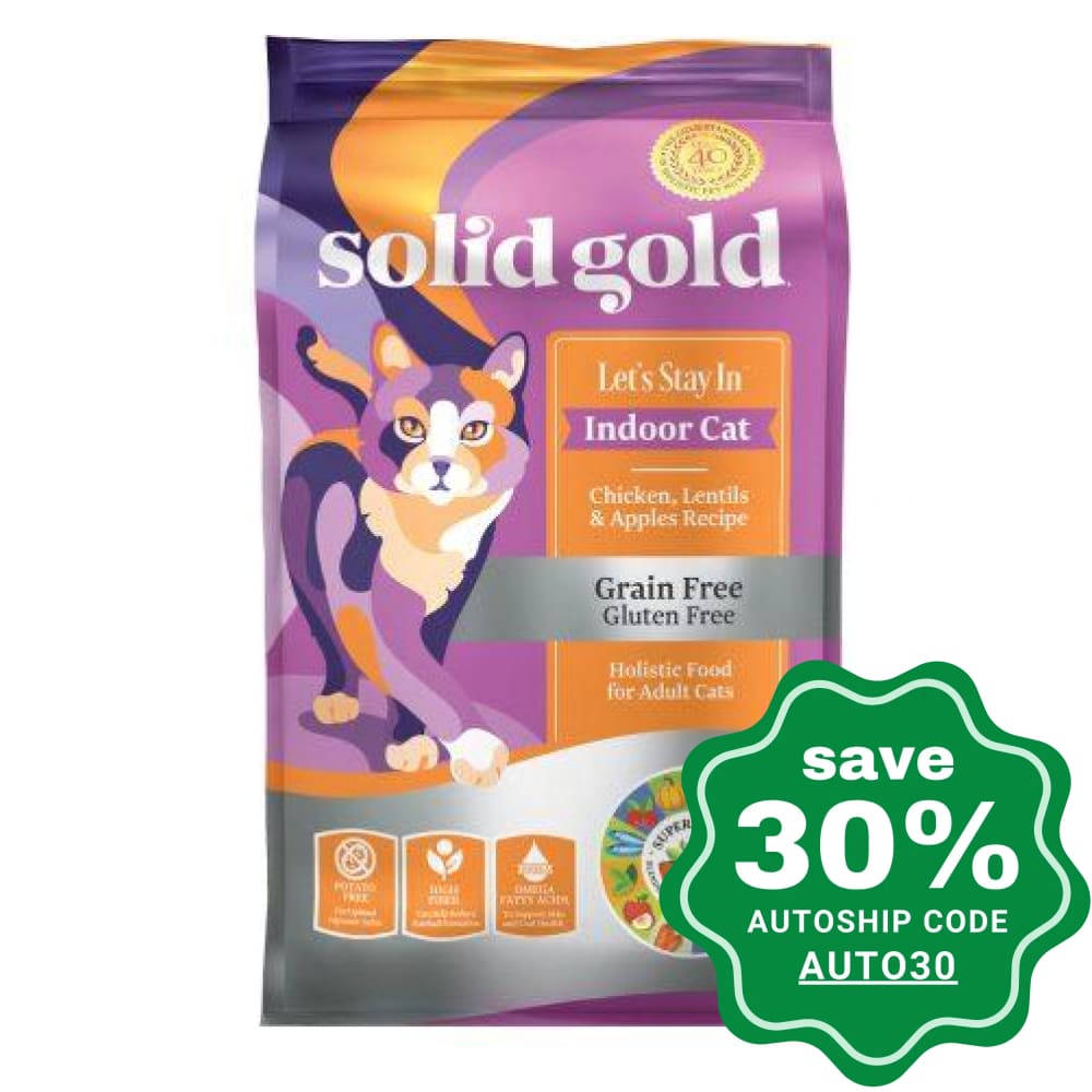 Solid Gold - Grain Free Dry Cat Food - Adult - Let’s Stay In Indoor Cat with Chicken - 3LB - PetProject.HK