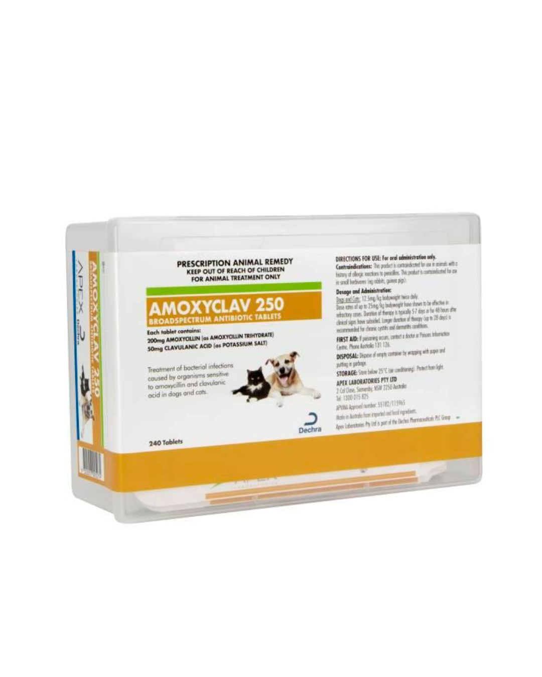 Dechra - Amoxyclav 250mg (Blister Pack) - 1TAB