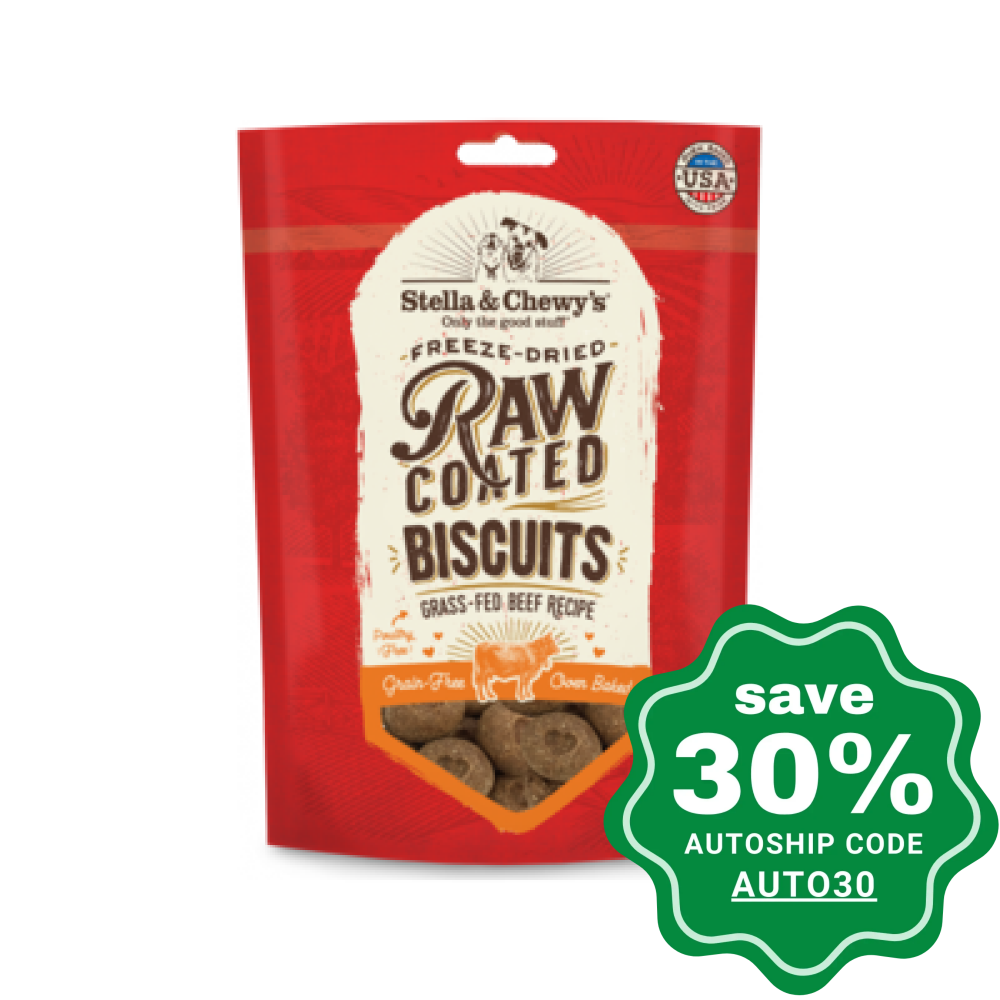 Stella & Chewy's - Dog Treats - Raw Coated Biscuits - Grass-Fed Beef Recipe - 9OZ - PetProject.HK