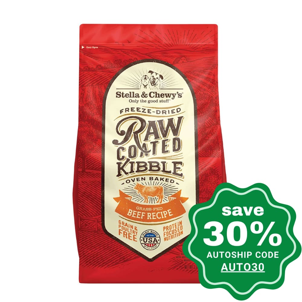 Stella & Chewy's - Dry Dog Food - Freeze Dried Raw Coated Kibble - Grass-Fed Beef Recipe - 22LB - PetProject.HK