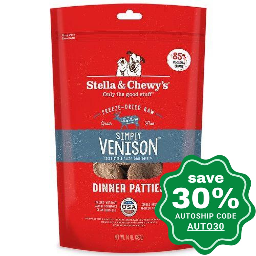 Stella & Chewy's - Freeze Dried Dog Dinner Patties - Single Protein Simply Venison - 14OZ - PetProject.HK