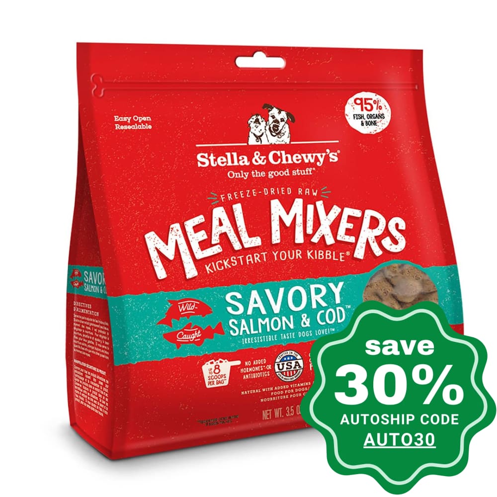 Stella & Chewys - Freezed Dried Meal Mixers For Dogs Savory Salmon And Cod 8Oz