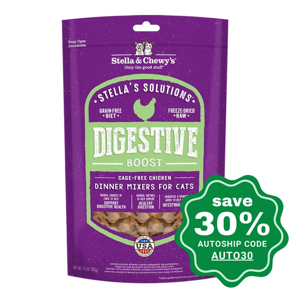 Stella & Chewys - Stellas Solution Digestive Boost Cage-Free Chicken Dinner Mixers For Cats 7.5Oz