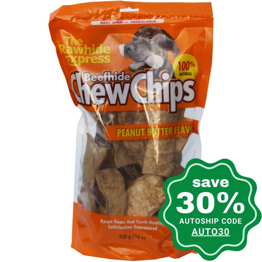 The Rawhide Express - Chew Chips - Peanut Butter - 450G - PetProject.HK