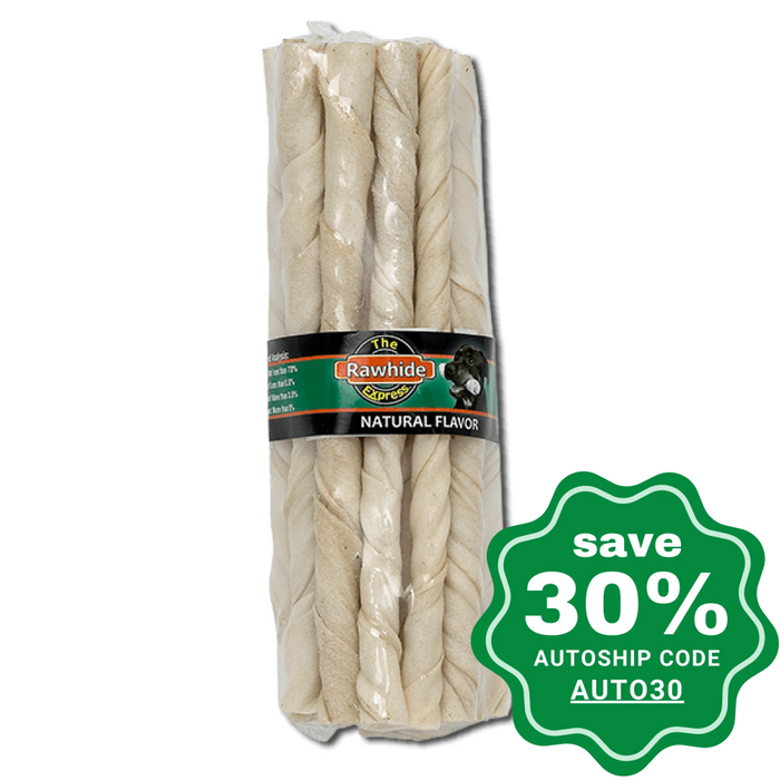 The Rawhide Express - Packed Twisted Sticks - Beef - 3.8" x 5" - PetProject.HK