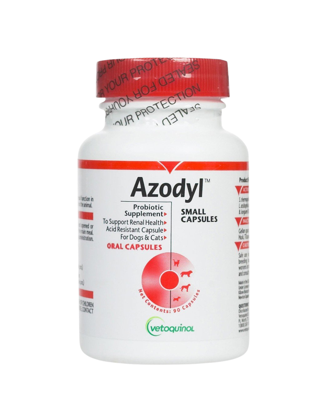 Vetoquinol - Azodyl - Kidney Detoxification Support for Cats and Dogs - 90 CAPS
