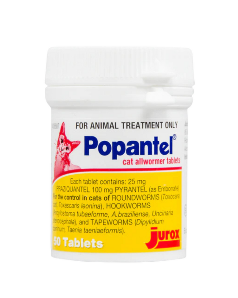 Popantel Allwormer - Parasite Control for Cats - 50TABS