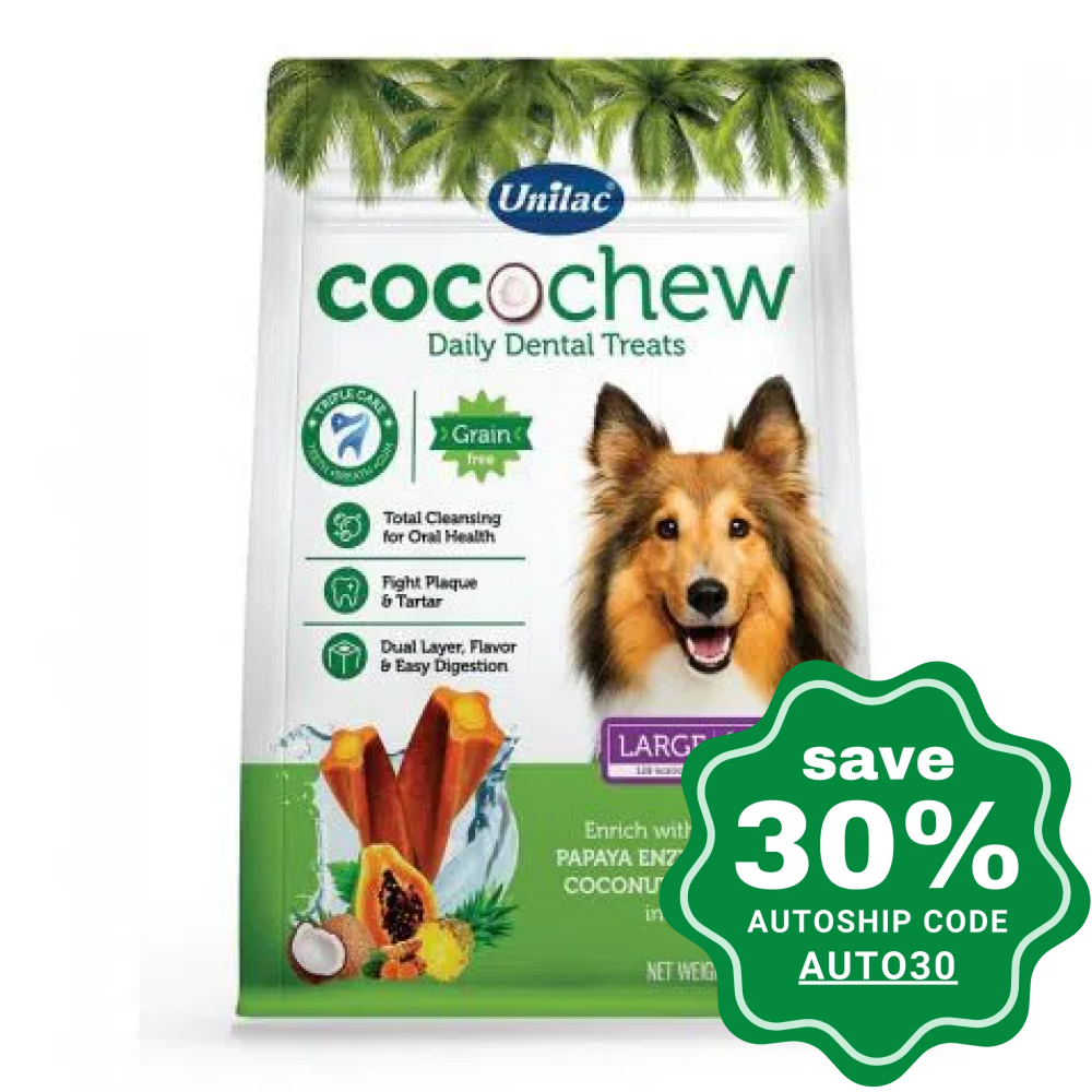 Unilac - Cocochew Dental Treats For Dogs Large Size 500G (11Pcs)