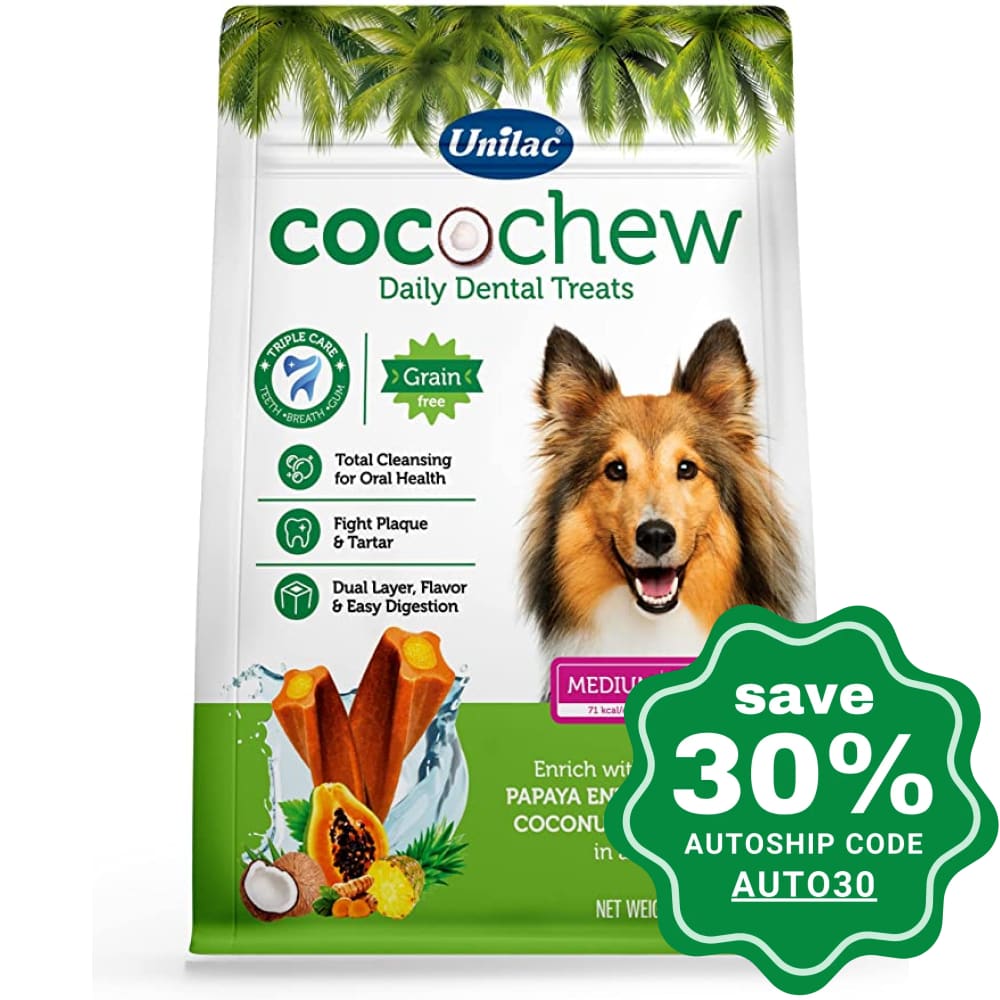 Unilac - Cocochew Dental Treats For Dogs Medium Size 500G (20Pcs)