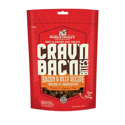 Stella & Chewys - Treats For Dog Cravn Bacn Bites Bacon Beef 8.25Oz Dogs