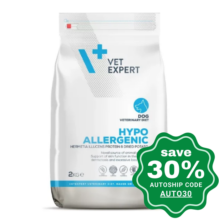 Vet Expert - V+ Veterinary Diet Hypoallergenic Insect Dry Dog Food 2Kg Dogs