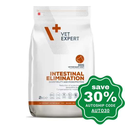 Vet Expert - V+ Veterinary Diet Intestinal Elimination Dry Dog Food 2Kg Dogs