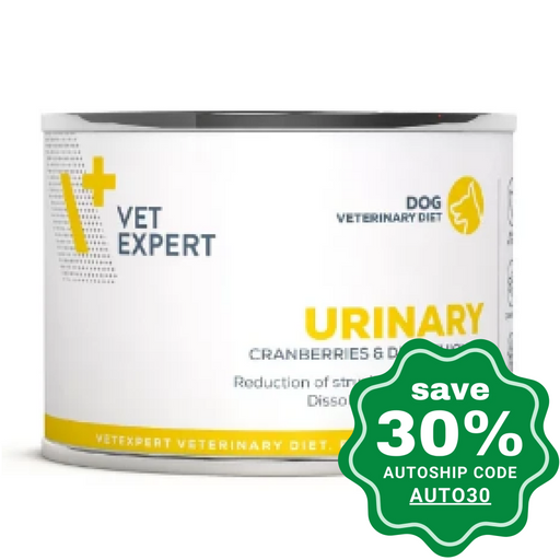 Vet Expert - V+ Veterinary Diet Urinary Wet Dog Food 200G (Min. 6 Cans) Dogs