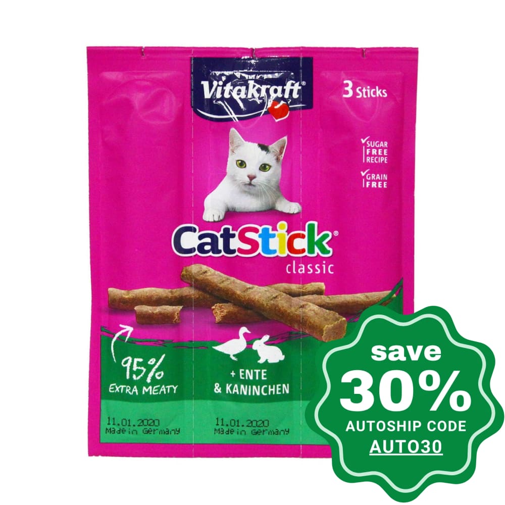 Vitakraft - Cat Sticks Mini - Rabbit & Duck (3 sticks) (10 packs) - PetProject.HK