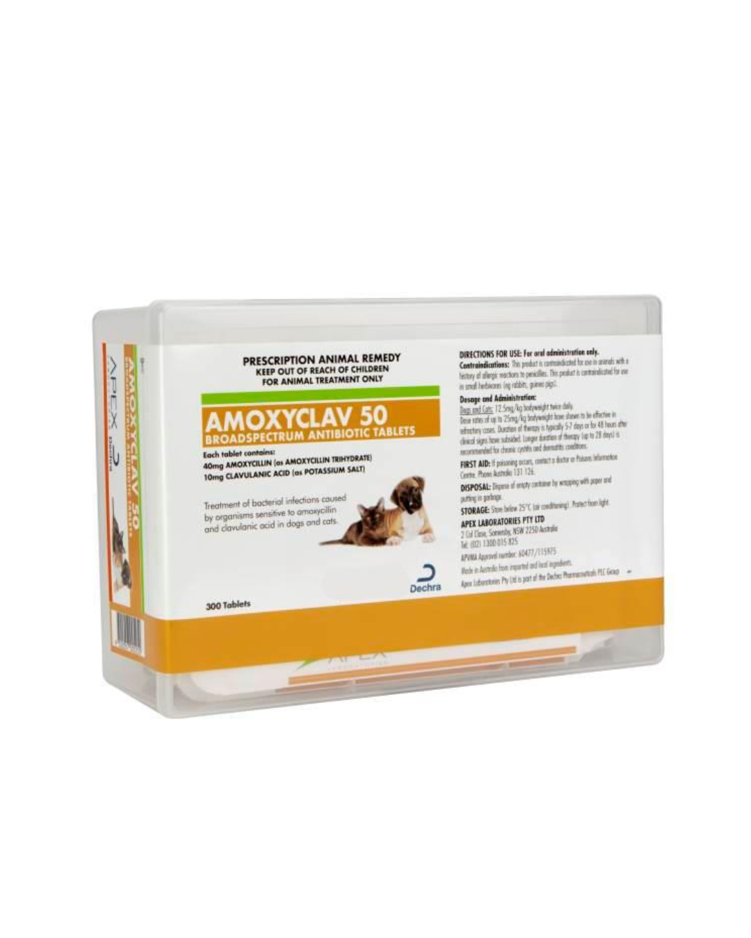 Dechra - Amoxyclav 50mg (Blister Pack) - 1TAB - PetProject.HK