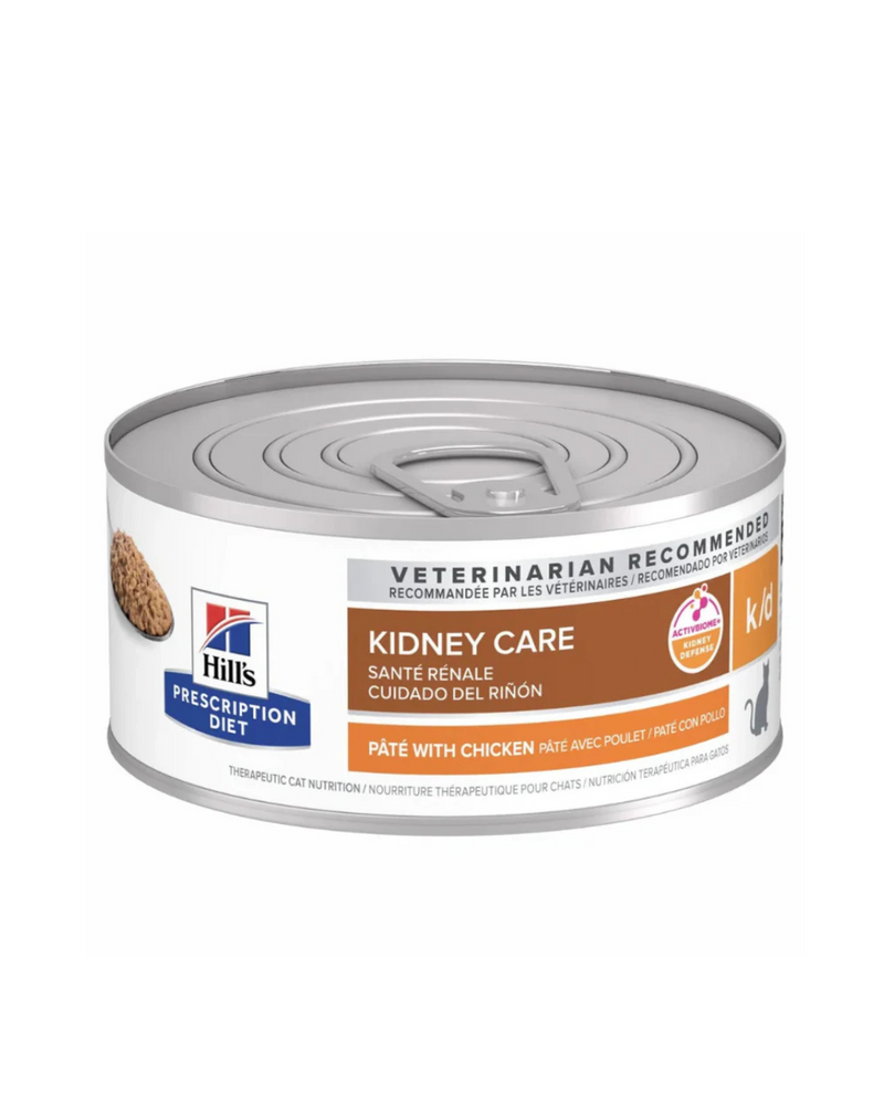 Hill's Prescription Diet - Wet Cat Food - Feline k/d Kidney Care Canned with Chicken - 5.5OZ (min. 24 cans)