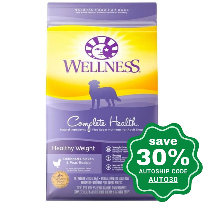 Wellness - Complete Health - Dry Dog Food - Healthy Weight Deboned Chicken & Peas - 13LB - PetProject.HK