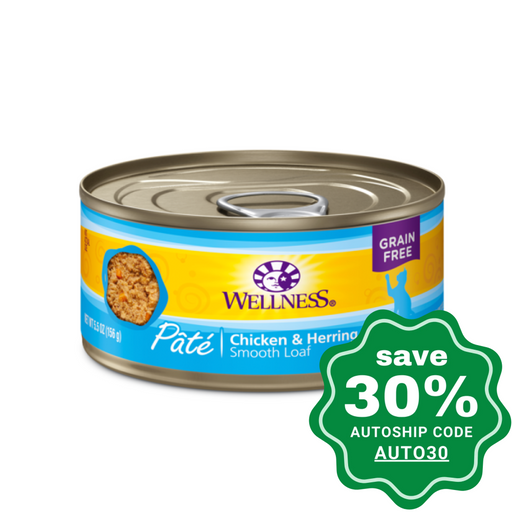 Wellness - Complete Health Pate - Grain Free Canned Cat Food - Chicken & Herring - 3OZ (4 Cans) - PetProject.HK