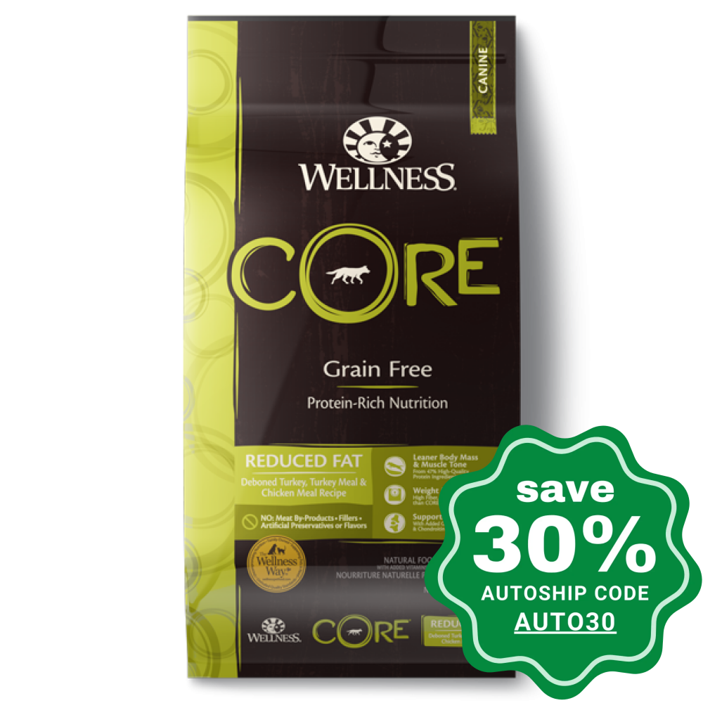 Wellness - CORE - Grain Free Dry Dog Food - Reduced Fat - 24LB - PetProject.HK