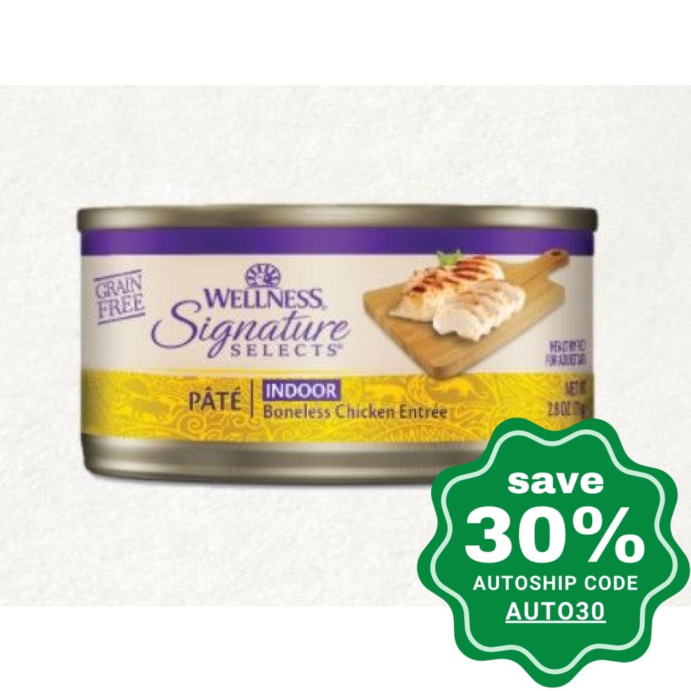 Wellness - Signature Selects Indoor Wet Cat Food Boneless Chicken Entree Pate 5.3Oz (Min. 12 Cans)