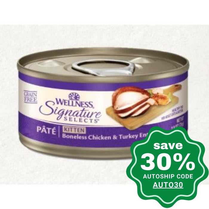 Wellness - Signature Selects Kitten Wet Cat Food Boneless Chicken & Turkey Entree Pate 2.8Oz (Min.